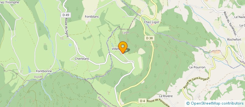 localisation de l'entreprise GFA DE VILLETTE  VILLECHENEVE