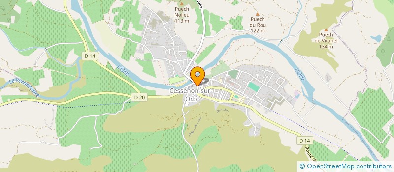 localisation de l'entreprise GFA DE VIRANEL à CESSENON-SUR-ORB