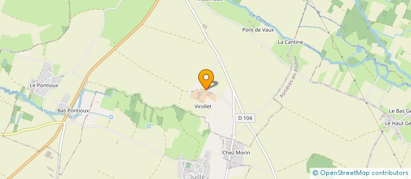 localisation de l'entreprise GFA DE VIROLLET  BRIOUX-SUR-BOUTONNE