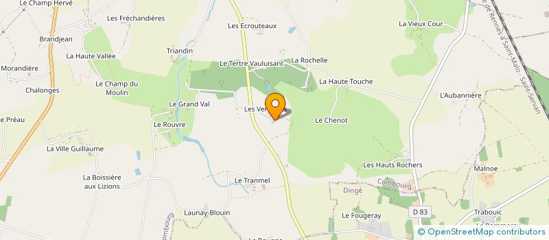 localisation de l'entreprise GFA DENOUAL-LENORMANT  COMBOURG