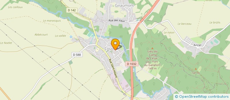 localisation de l'entreprise GFA DEROCQUENCOURT FRERES  COUDUN