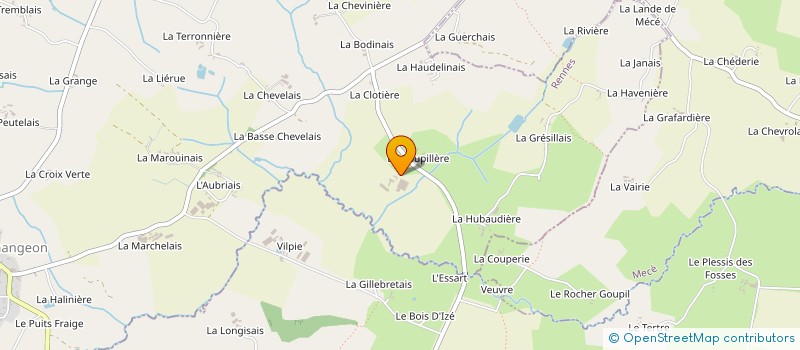 localisation de l'entreprise GFA DES 4 CHENES  LIVRE-SUR-CHANGEON