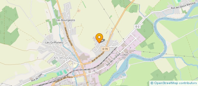 localisation de l'entreprise GFA DES ALOUETTES  ARC-LES-GRAY