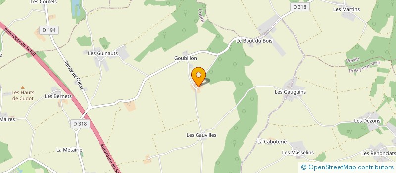 localisation de l'entreprise GFA DES ARDUISES  CUDOT