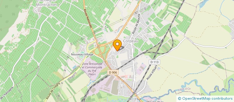 localisation de l'entreprise GFA DES ASSOCIES DU DOMAINE LEFLAIVE  PULIGNY-MONTRACHET