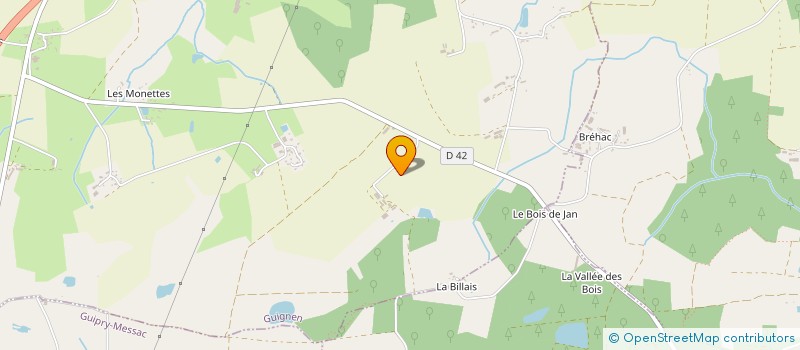 localisation de l'entreprise GFA DES BATIMENTS DU VAL BOUEXIC  GUIGNEN