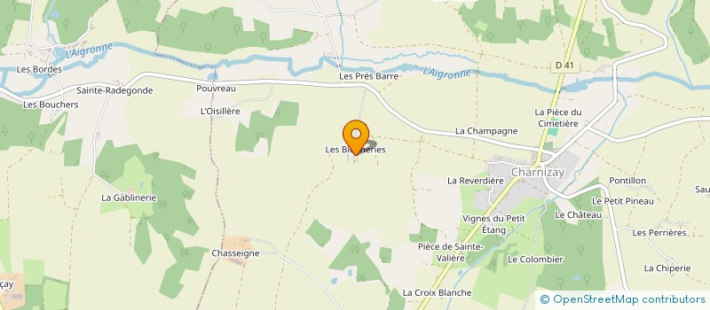 localisation de l'entreprise GFA DES BIENNERIES  CHARNIZAY