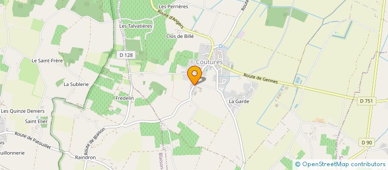 localisation de l'entreprise GFA DES BOUCHES D OR  BRISSAC LOIRE AUBANCE