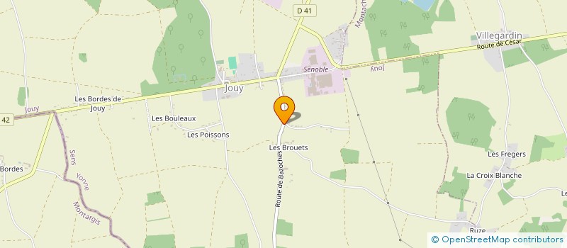 localisation de l'entreprise GFA DES BROUETS à JOUY
