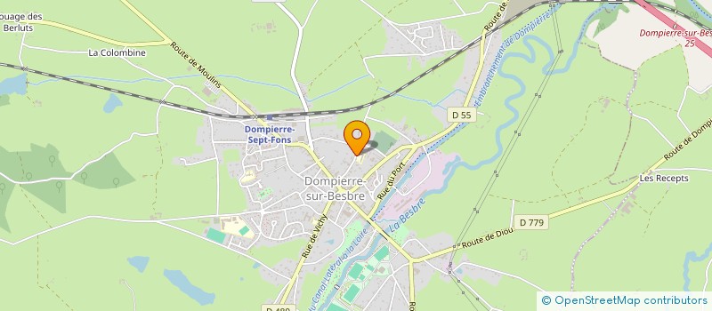 localisation de l'entreprise GFA DES CHARLATS  DOMPIERRE-SUR-BESBRE