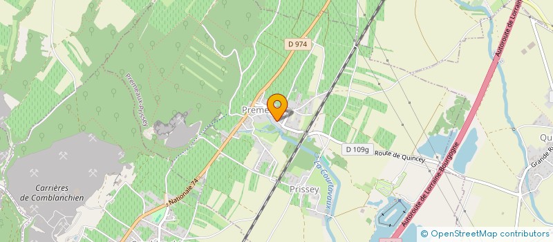 localisation de l'entreprise GFA DES CHARMES  PREMEAUX-PRISSEY