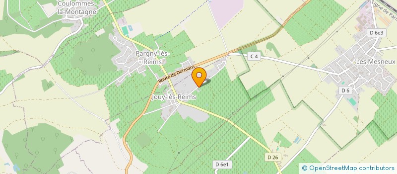 localisation de l'entreprise GFA DES CHAULINS  JOUY-LES-REIMS