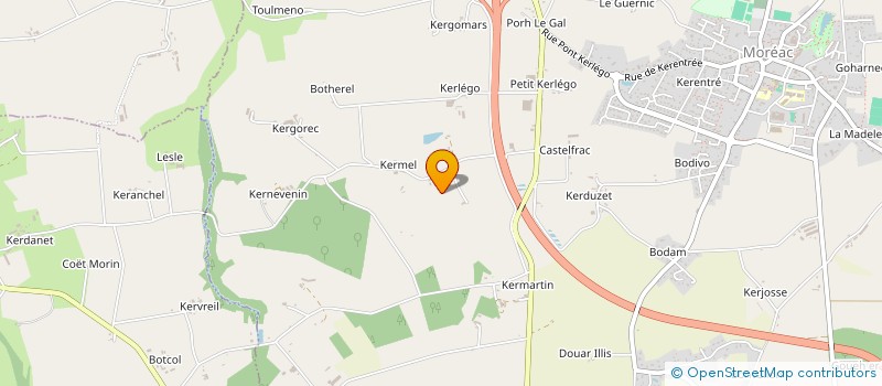 localisation de l'entreprise GFA DES CHENES  MOREAC