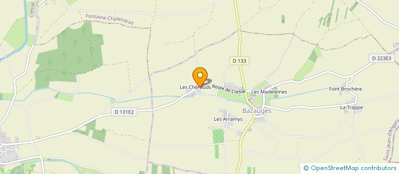 localisation de l'entreprise GFA DES CHERAUDS  BAZAUGES