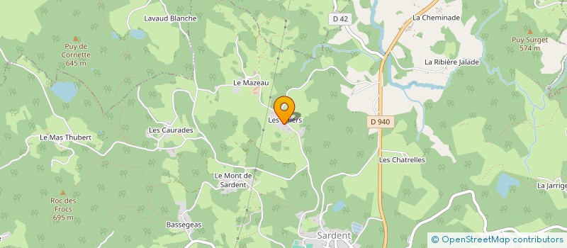 localisation de l'entreprise GFA DES CHIERS à SARDENT