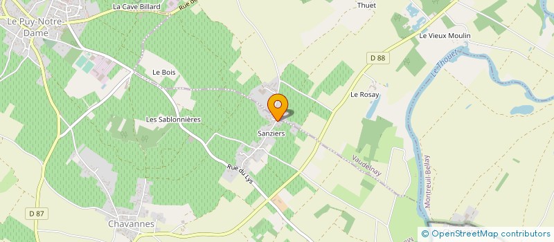 localisation de l'entreprise GFA DES CINQ PERRUCHES  LE PUY-NOTRE-DAME