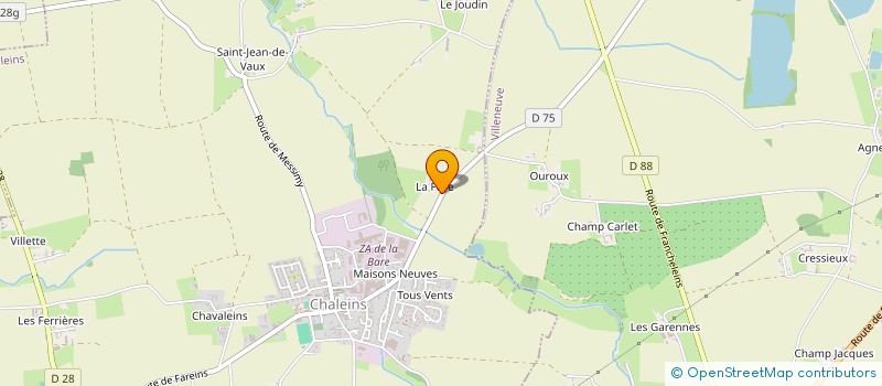 localisation de l'entreprise GFA DES CONSORTS BERNARD  CHALEINS