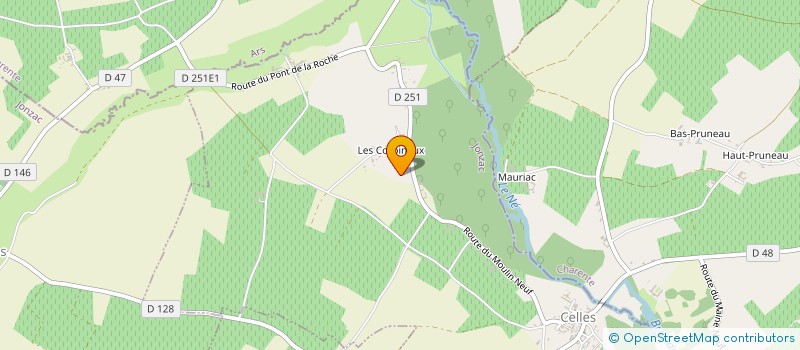 localisation de l'entreprise GFA DES CORBINAUDS à CELLES