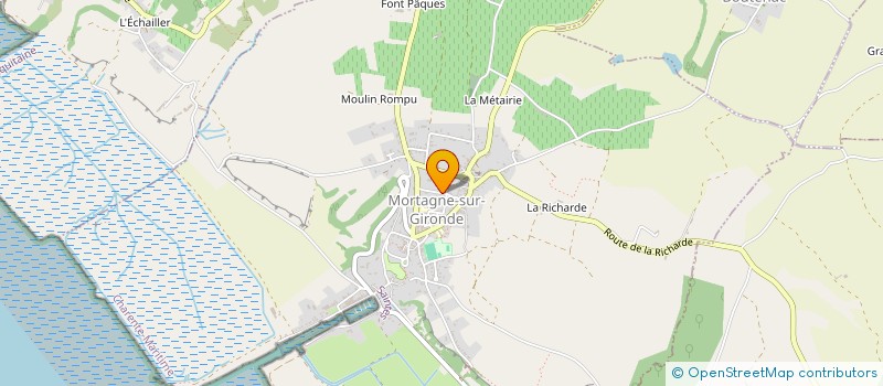 localisation de l'entreprise GFA DES COTEAUX DE LA GIRONDE à MORTAGNE-SUR-GIRONDE