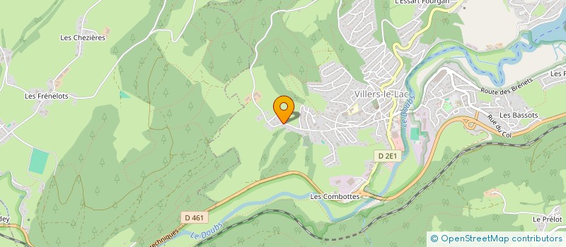 localisation de l'entreprise GFA DES COTES  VILLERS-LE-LAC