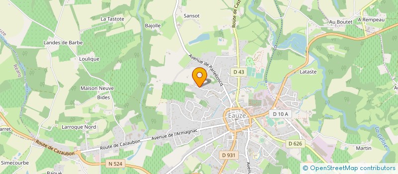 localisation de l'entreprise GFA DES COUMATS  EAUZE