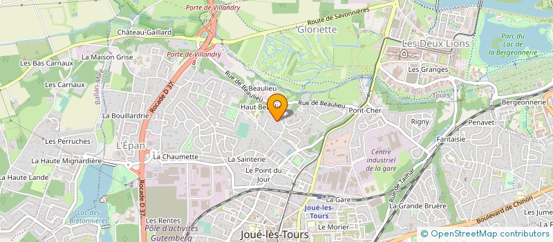 localisation de l'entreprise GFA DES COURAUDS  JOUE-LES-TOURS