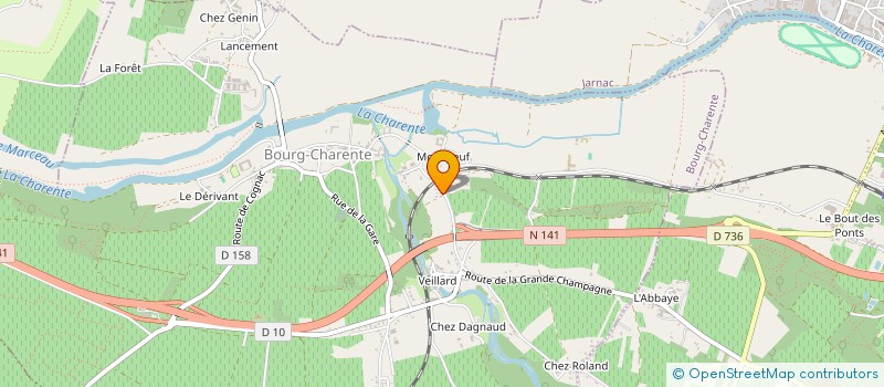 localisation de l'entreprise GFA DES DEUX CHAMPAGNES à BOURG-CHARENTE