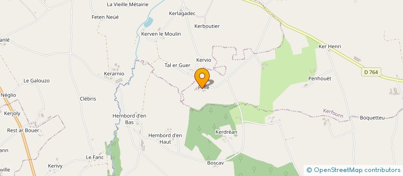 localisation de l'entreprise GFA DES DEUX CHATEAUX  KERFOURN