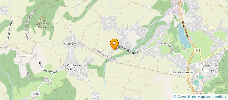 localisation de l'entreprise GFA DES DEVINS  LA BALME-DE-SILLINGY