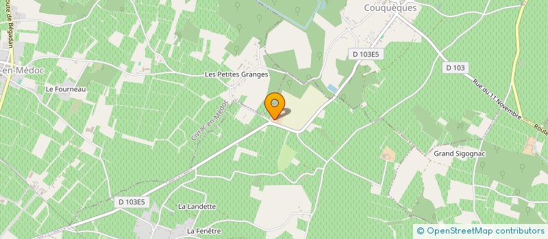 localisation de l'entreprise GFA DES DOMAINES DE BEYZAC  CIVRAC-EN-MEDOC