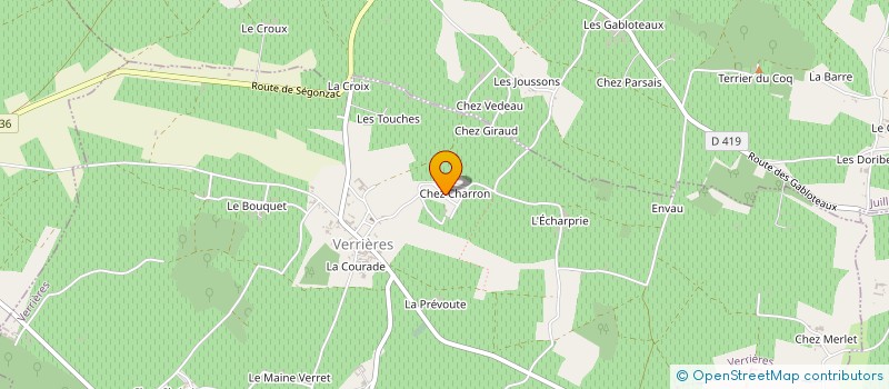 localisation de l'entreprise GFA DES DOMAINES PICORON DAVID à VERRIERES