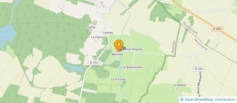 localisation de l'entreprise GFA DES EMERAUDES à BOISCHAMPRE