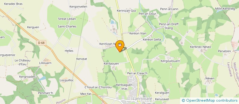 localisation de l'entreprise GFA DES EOLIENNES  LANRIVOARE