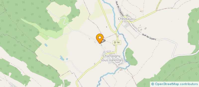 localisation de l'entreprise GFA DES ERABLES à CHAMPIGNY-SOUS-VARENNES