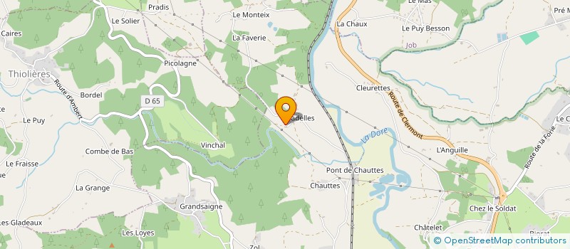 localisation de l'entreprise GFA DES FERMES DE PRADELLES  AMBERT