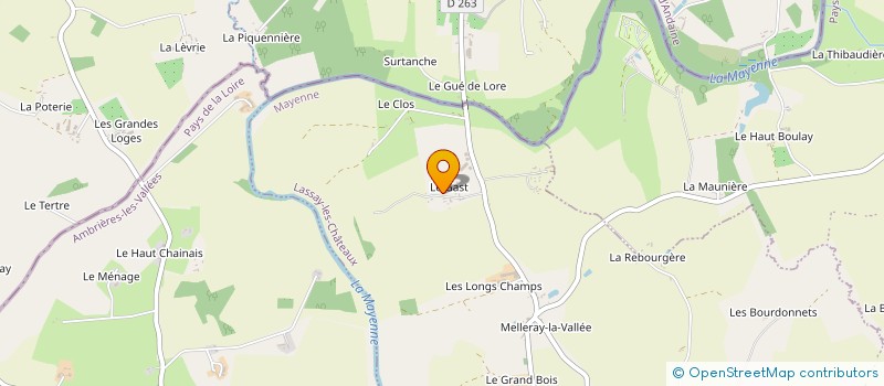 localisation de l'entreprise GFA DES FONDS DE MELLERAY à LAVAL