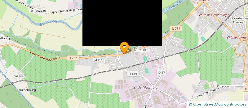 localisation de l'entreprise GFA DES FONTAINES JOYEUSES  LOUZAC-SAINT-ANDRE