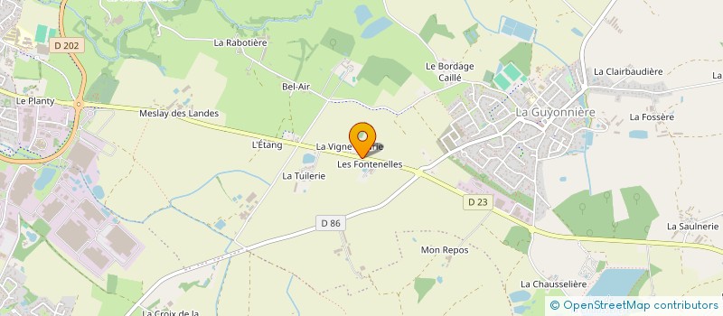 localisation de l'entreprise GFA DES FONTENELLES à MONTAIGU-VENDEE