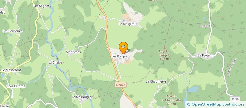 localisation de l'entreprise GFA DES FORGES à SAINT-CHRISTOPHE