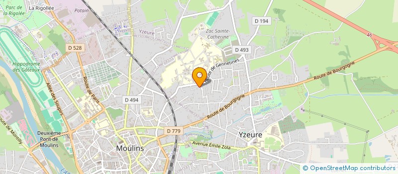 localisation de l'entreprise GFA DES GENDINS  TOULON SUR ALLIER