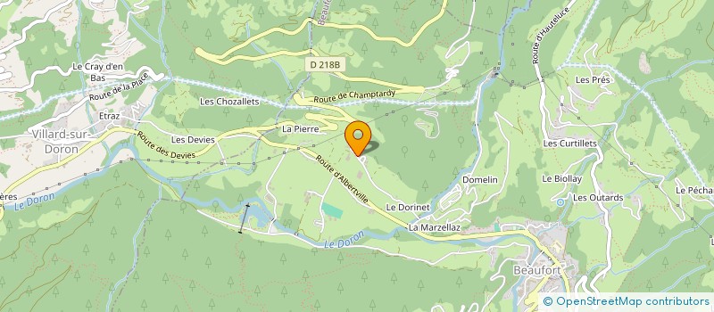 localisation de l'entreprise GFA DES GLIERES  BEAUFORT