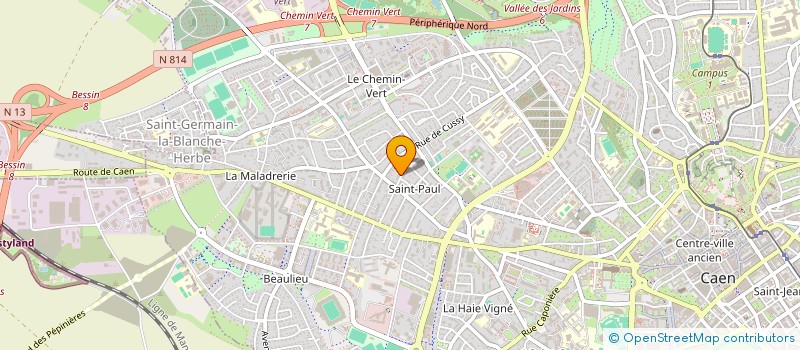 localisation de l'entreprise GFA DES GRANDS RONCERETS à CAEN