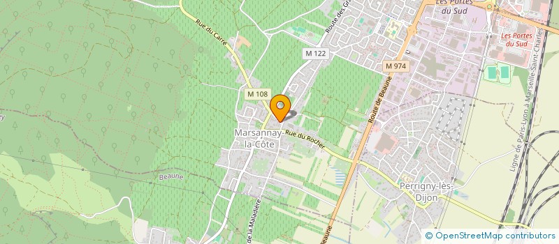 localisation de l'entreprise GFA DES GRANDS VINS FINS à MARSANNAY-LA-COTE