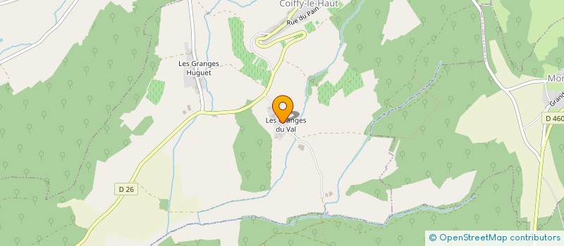 localisation de l'entreprise GFA DES GRANGES à COIFFY-LE-HAUT