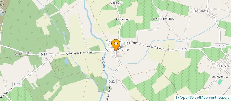 localisation de l'entreprise GFA DES GRANGES à SAINTE-SEVERE