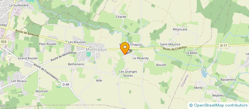 localisation de l'entreprise GFA DES GRANGES NOIRES  MONTCEAUX