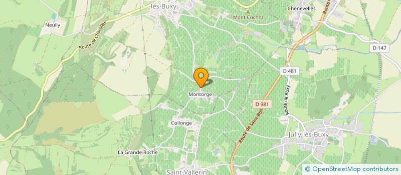 localisation de l'entreprise GFA DES GRAPPES D OR  MONTAGNY-LES-BUXY