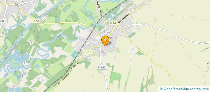 localisation de l'entreprise GFA DES HAIES MARTINE  RIBEMONT