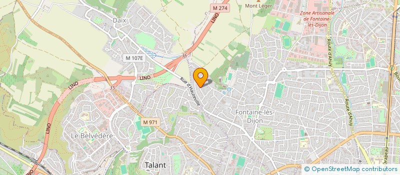 localisation de l'entreprise GFA DES HAUTS DE PULIGNY  FONTAINE-LES-DIJON