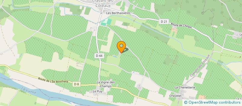 localisation de l'entreprise GFA DES HAYES MARTELS à CRAVANT LES COTEAUX